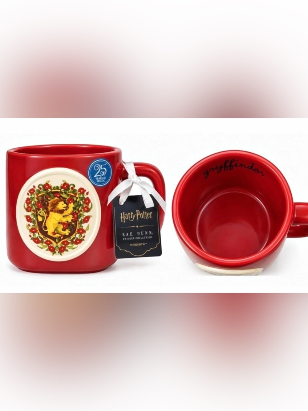 Rae Dunn x Harry Potter Gryffindor 25th Anniversary Mug NWT